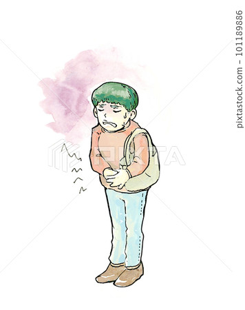 胃痛的女人的插圖 胃痛的女人的插圖 101189886