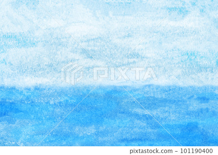 blue watercolor sea 101190400