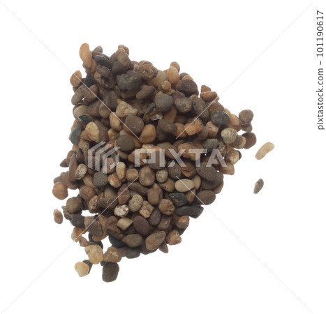 Fish Tank decorative Rock stone gravel fly explosion fall, brown stone rock explode abstract cloud fly, splash in air for ground floor. White background isolated high speed shutter freeze shot Fish Tank decorative Rock stone gravel fly explosion fall, brown stone rock explode abstract cloud fly, splash in air for ground floor. White background isolated high speed shutter freeze shot 101190617