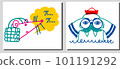 doodle illustration seal sailor looking through binoculars, mouse scientist says number pi 101191292