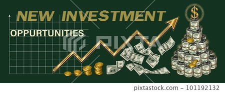 Business, investment concept. Horizontal banner Business, investment concept. Horizontal banner 101192132