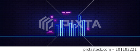 Neon light glow effect. Column chart line icon. Financial graph sign. Stock exchange symbol. Business investment. 3d line neon glow icon. Brick wall banner. Bar diagram outline. Vector Neon light glow effect. Column chart line icon. Financial graph sign. Stock exchange symbol. Business investment. 3d line neon glow icon. Brick wall banner. Bar diagram outline. Vector 101192221