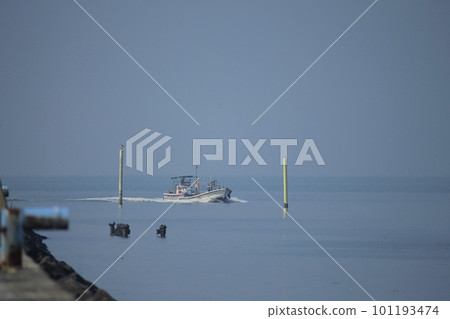 Miike Port, Omuta City, fishing boats returning to port, Miike Port, Omuta City, fishing boats returning to port, 101193474