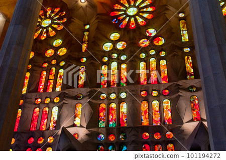 Inside Sagrada Familia ~ Stained Glass ~ (Spain-Barcelona) 101194272