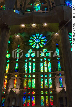 Inside Sagrada Familia ~ Stained Glass ~ (Spain-Barcelona) 101194273
