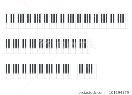 Simple keyboard illustration material / 49 keys / 61 keys / 88 keys 101194579