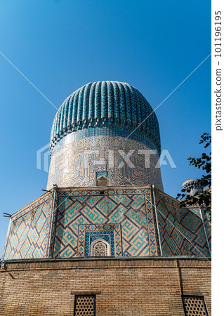 Dome of Gur Emir Mausoleum in Samarkand, Uzbekistan 101196195