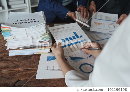 Fund managers team consultation and discuss about analysis Investment stock market. analysis, research finance Fund managers team consultation and discuss about analysis Investment stock market. analysis, research finance 101196198