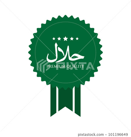 Halal logo vector. Food product food label 101196649