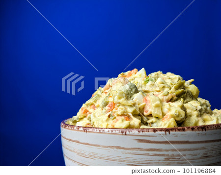 Olivier russian salad - a classic recipe with mayonnaise, an incredible taste, homemade recipe. Olivier russian salad - a classic recipe with mayonnaise, an incredible taste, homemade recipe. 101196884