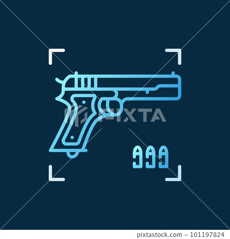 Gun vector concept colored icon in outline style Gun vector concept colored icon in outline style 101197824