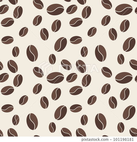 Seamless pattern with coffee beans - vector background Seamless pattern with coffee beans - vector background 101198181
