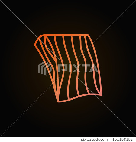 Salmon or trout fillet vector creative outline icon 101198192