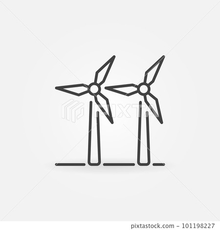 Two wind turbines icon - Stock Illustration [101198227] - PIXTA