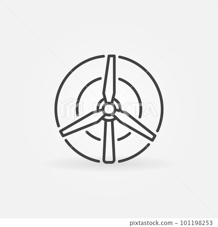 Vector wind turbine concept icon Vector wind turbine concept icon 101198253