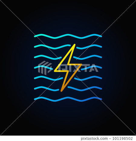 Hydroelectricity minimal colorful icon Hydroelectricity minimal colorful icon 101198502