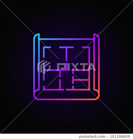 House plan colorful icon 101198609