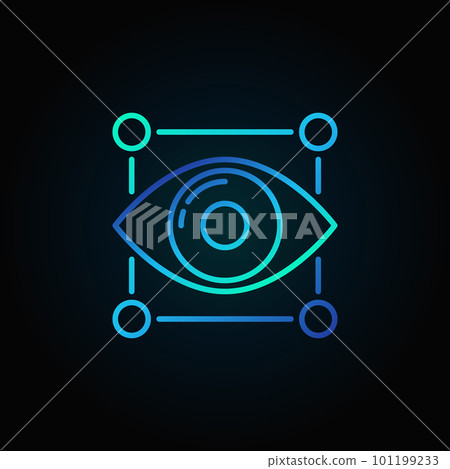 Eye blue vector icon 101199233