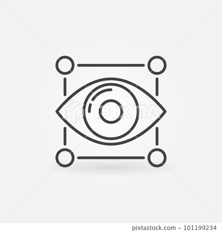 Eye vector icon. Minimal machine learning symbol 101199234