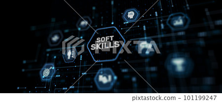 Soft skills and HR human resources concept. Business icon Soft skills and HR human resources concept. Business icon 101199247