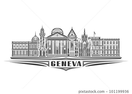 Vector illustration of Geneva Vector illustration of Geneva 101199936
