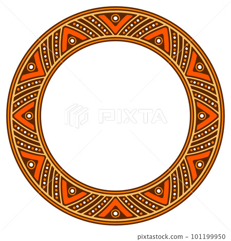 African ethnic round ornament. Hand stamp printing. Ethnic folk ornament. African ethnic round ornament. Hand stamp printing. Ethnic folk ornament. 101199950