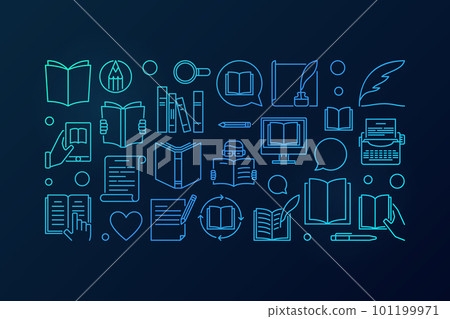 Literature vector blue vector illustration 101199971