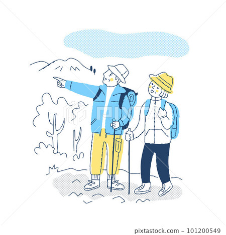 senior couple climbing 101200549