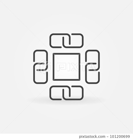 Block chain concept vector icon or symbol 101200699