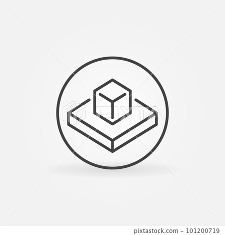 Augmented reality outline icon. Vector AR logo Augmented reality outline icon. Vector AR logo 101200719