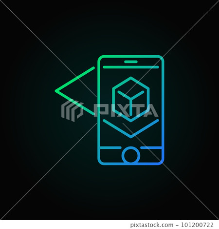Augmented Reality Technology colored vector outline icon Augmented Reality Technology colored vector outline icon 101200722