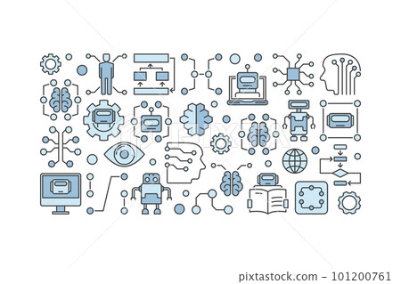AI technology concept illustration on white background AI technology concept illustration on white background 101200761