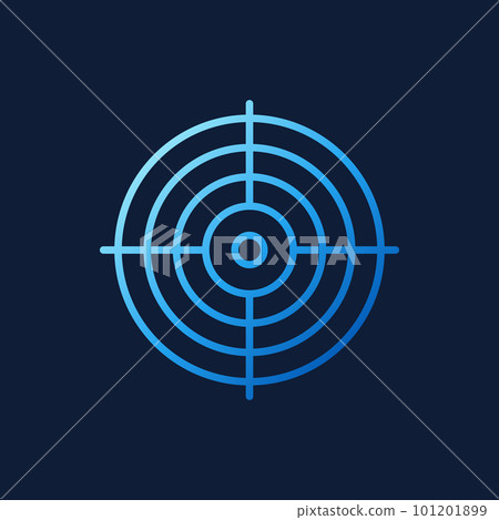 Crosshair vector blue icon in outline style Crosshair vector blue icon in outline style 101201899