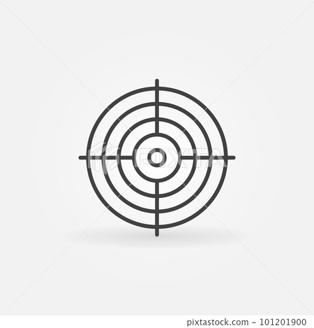Crosshair vector concept icon in thin line style Crosshair vector concept icon in thin line style 101201900