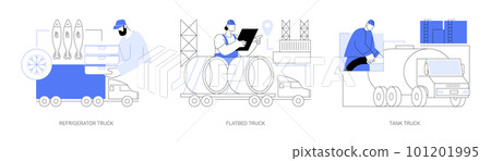 Ground transport abstract concept vector illustrations. 101201995