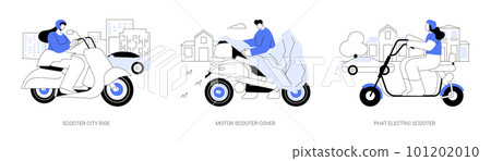 Eco-friendly personal transport abstract concept vector illustrations. Eco-friendly personal transport abstract concept vector illustrations. 101202010