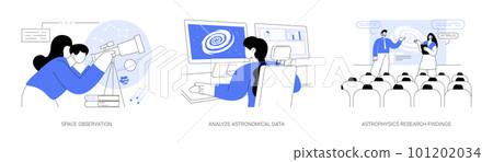 Astronomy abstract concept vector illustrations. Astronomy abstract concept vector illustrations. 101202034