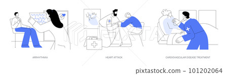 Cardiovascular disease abstract concept vector illustrations. Cardiovascular disease abstract concept vector illustrations. 101202064