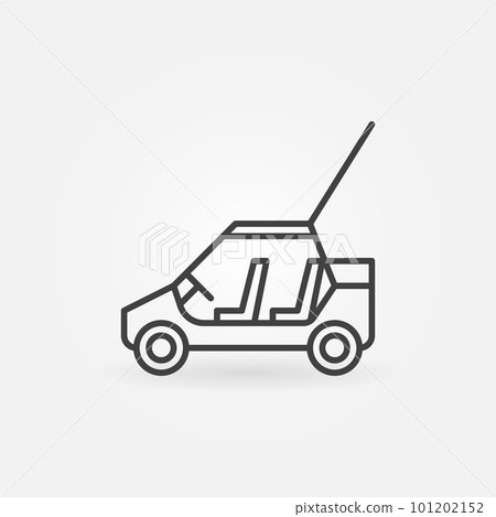Buggy Vehicle vector concept icon in outline style Buggy Vehicle vector concept icon in outline style 101202152