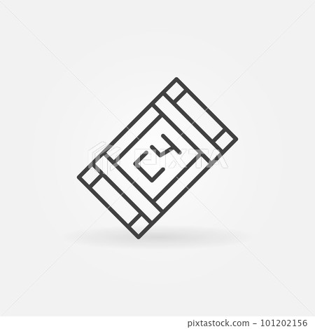 C-4 plastic explosive line icon. Vector C4 vector symbol 101202156