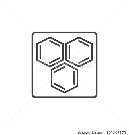 Chemical Element or Molecule vector outline concept icon 101202173