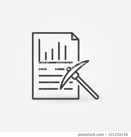 Data Mining vector concept icon in thin line style 101202236
