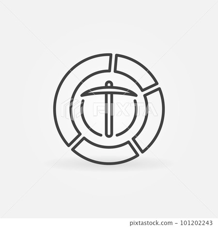 Data Mining Pie Chart linear vector concept icon Data Mining Pie Chart linear vector concept icon 101202243