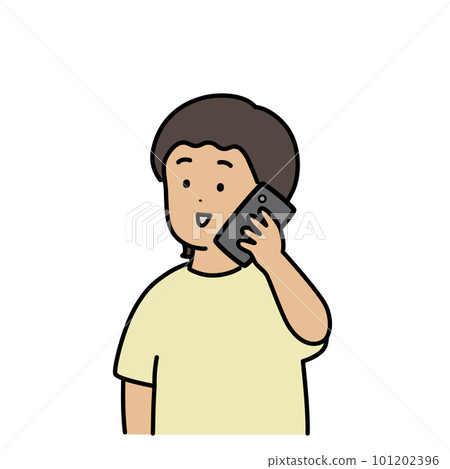 person talking on smartphone 101202396