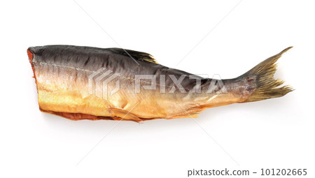 Side view of cold smoked salmon Side view of cold smoked salmon 101202665