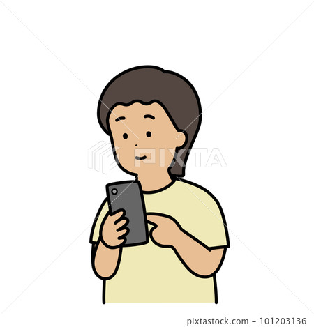 person operating a smartphone 101203136