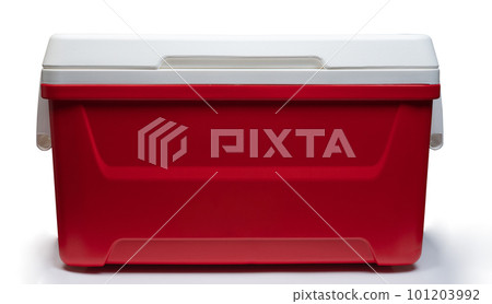 Closed red plastic thermo refrigerator Closed red plastic thermo refrigerator 101203992