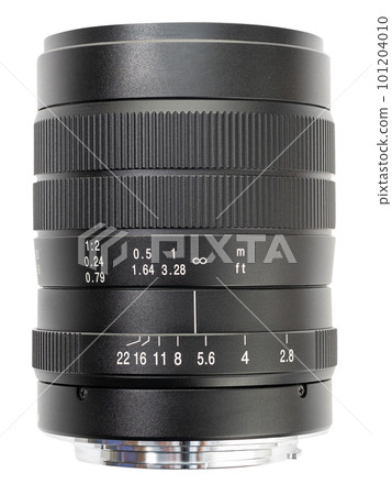 Generic photo camera lens isolated on white background 101204010