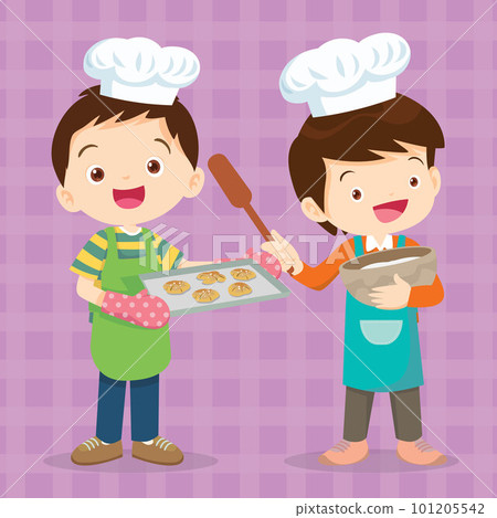 cute little chef kids bake cookies 17 101205542