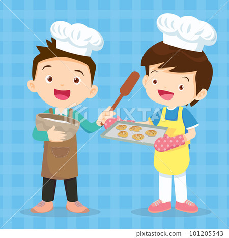 cute little chef kids bake cookies 18 101205543